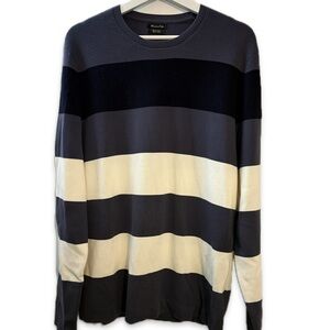 Massimo Dutti Striped Black and White Sweater Size XL
